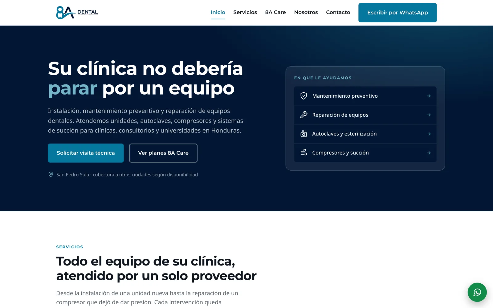 8A Dental: Dental equipment service company